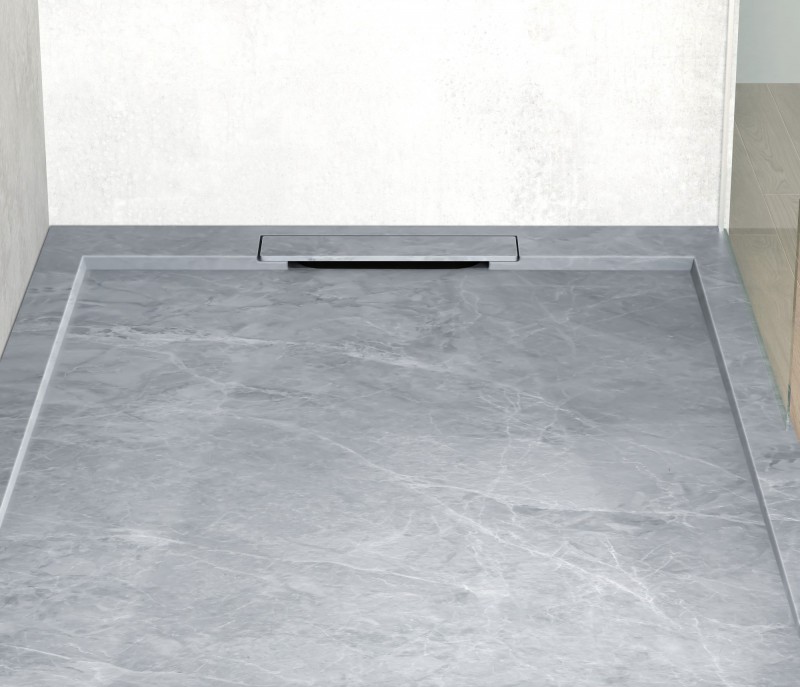 Душевой поддон ESBANO ESP-LM128VG 120x80 cm., Серый мрамор