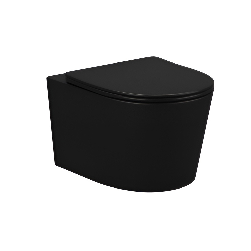 картинка Унитаз подвесной AVS Спектр безободковый с сиденьем, черный матовый