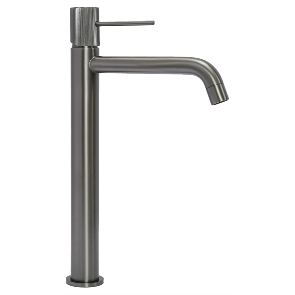 картинка Смеситель для раковины AVS Pulse высокий, оружейная сталь