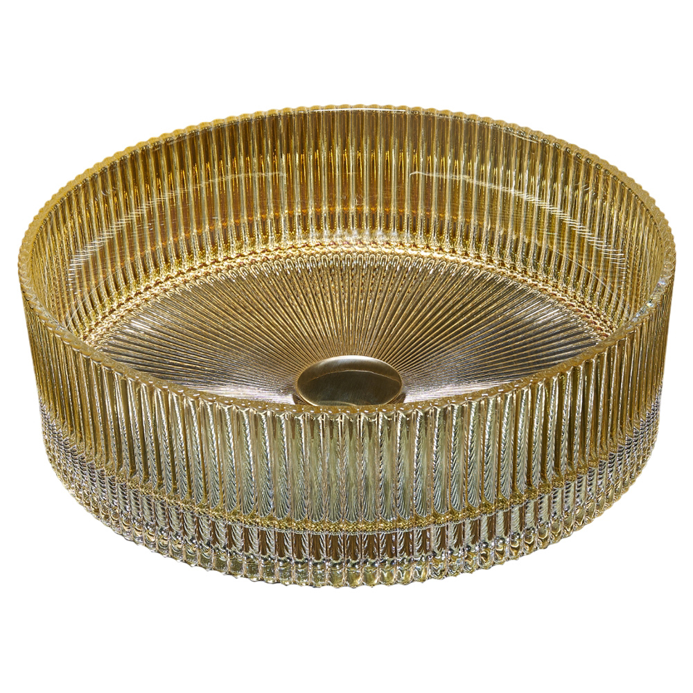 Раковина AVS Изабель 36x36 коньячная