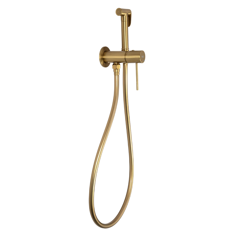 картинка Гигиенический душ со смесителем AVS Slimmer брашированное золото