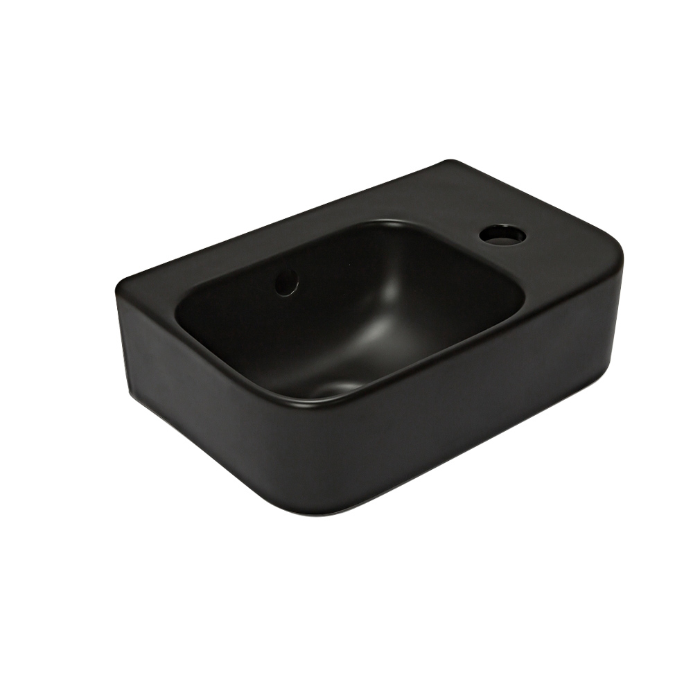 Рукомойник AVS Грэйс 37x25 L, черный матовый