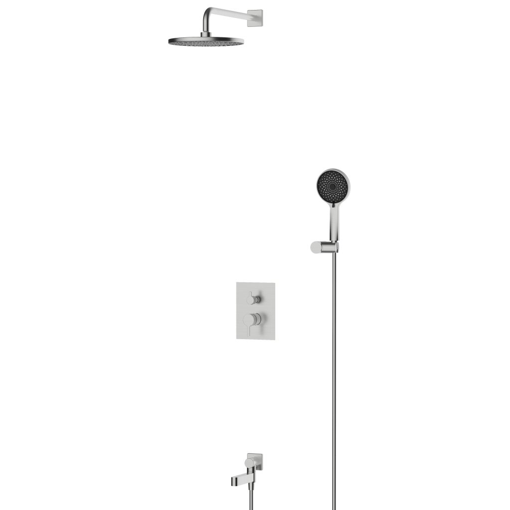Душевой комплект встраиваемый с изливом BELBAGNO DEL2.0-VDSET-IN, сатин