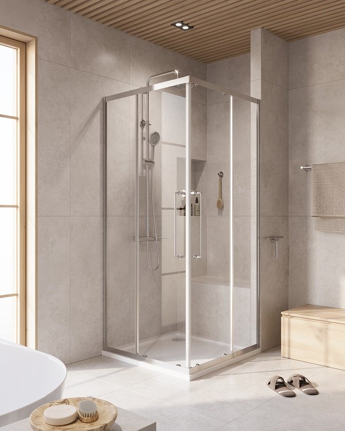 картинка Душевое ограждение CEZARES RELAX-304-A-2-90-C-CR, хром