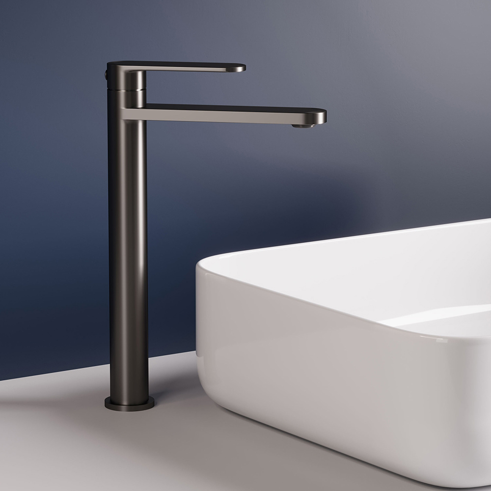 картинка Смеситель для раковины AVS Beauty высокий, оружейная сталь