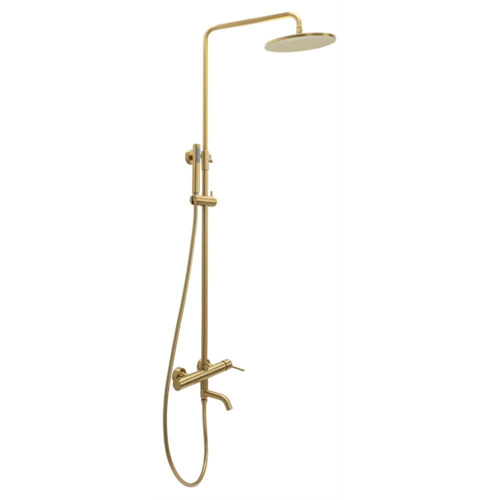 Душевая стойка AVS Slimmer брашированное золото
