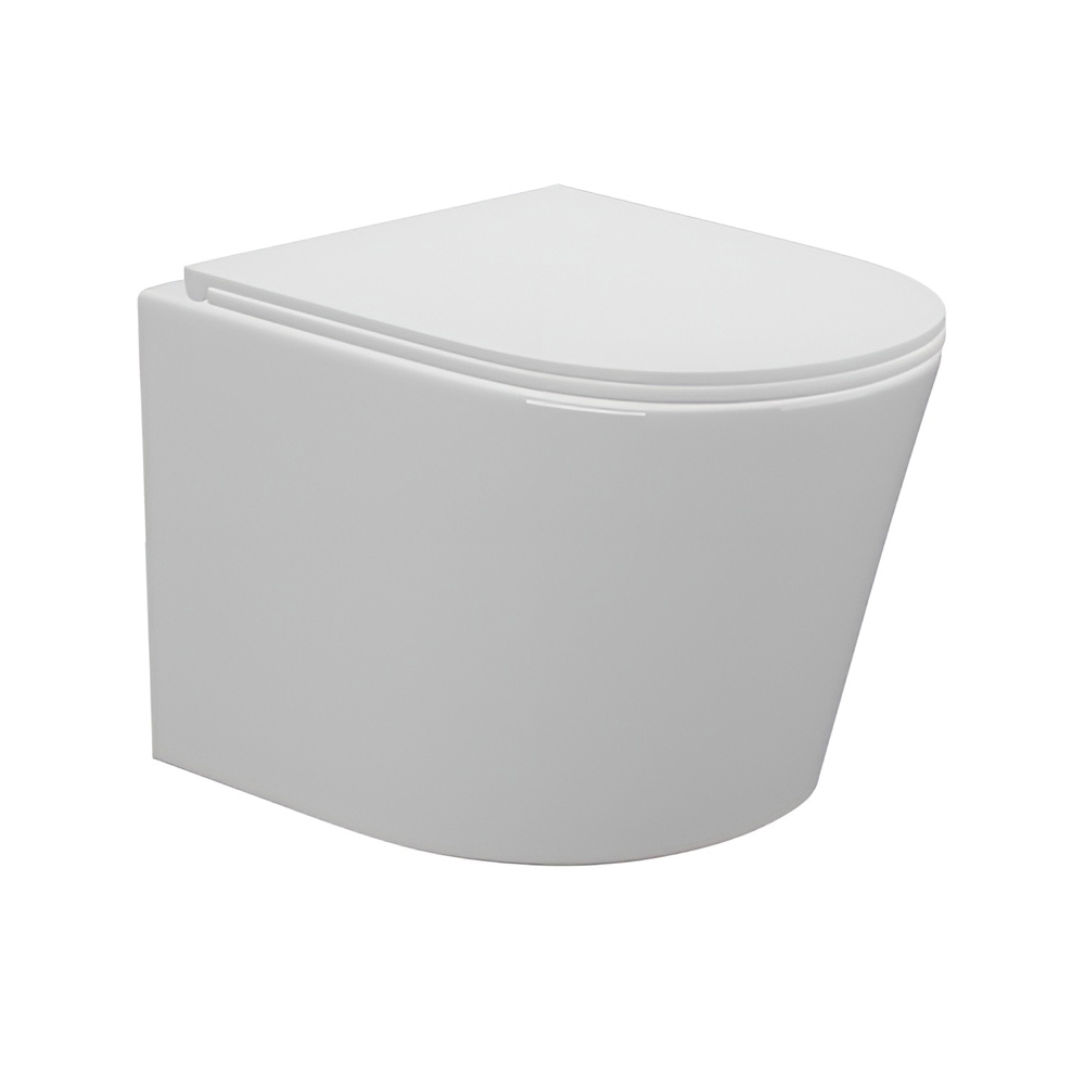 Унитаз подвесной AVS Лемма безободковый с сиденьем, белый