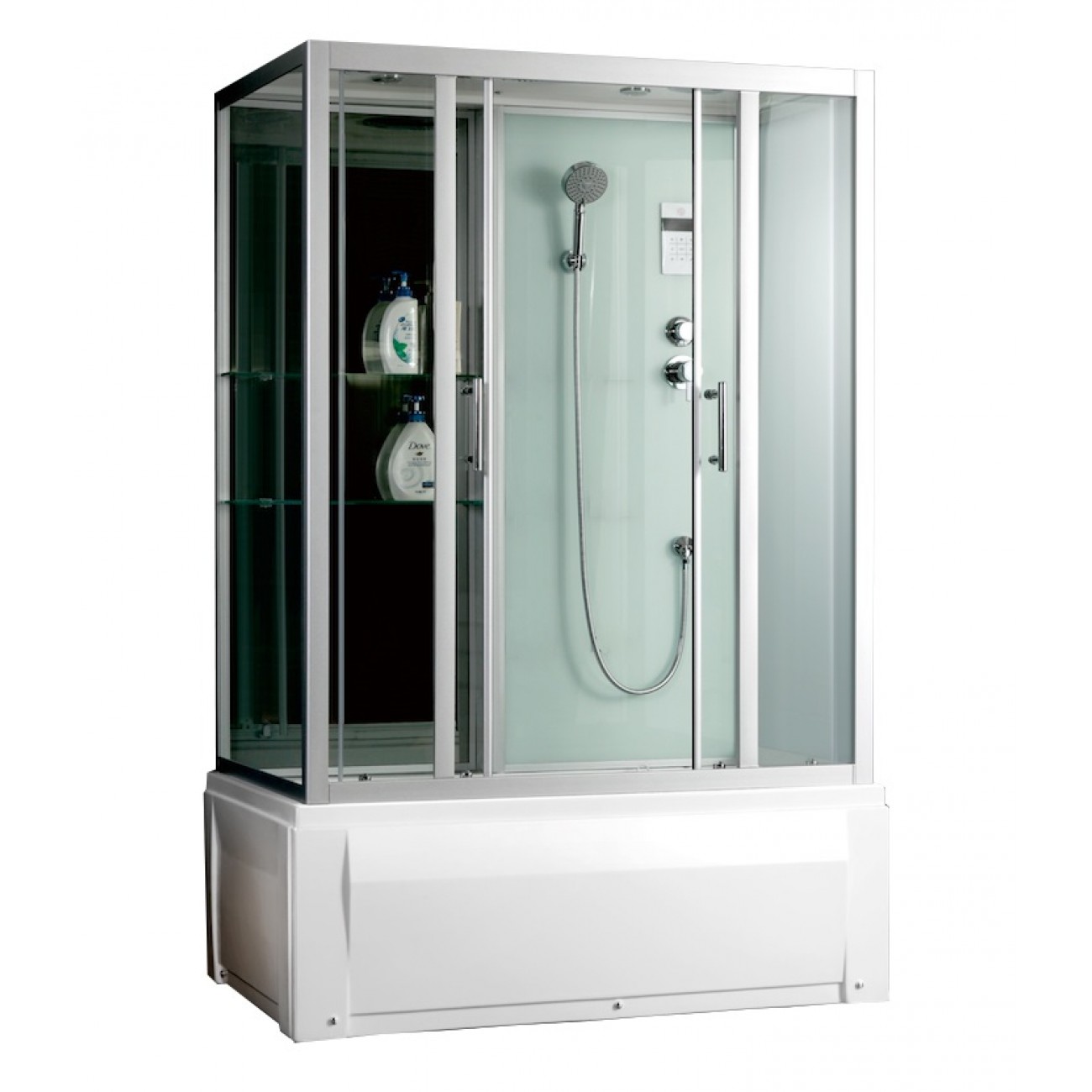 Душевой бокс Frank F556 пристенный 150x85 см. с паром