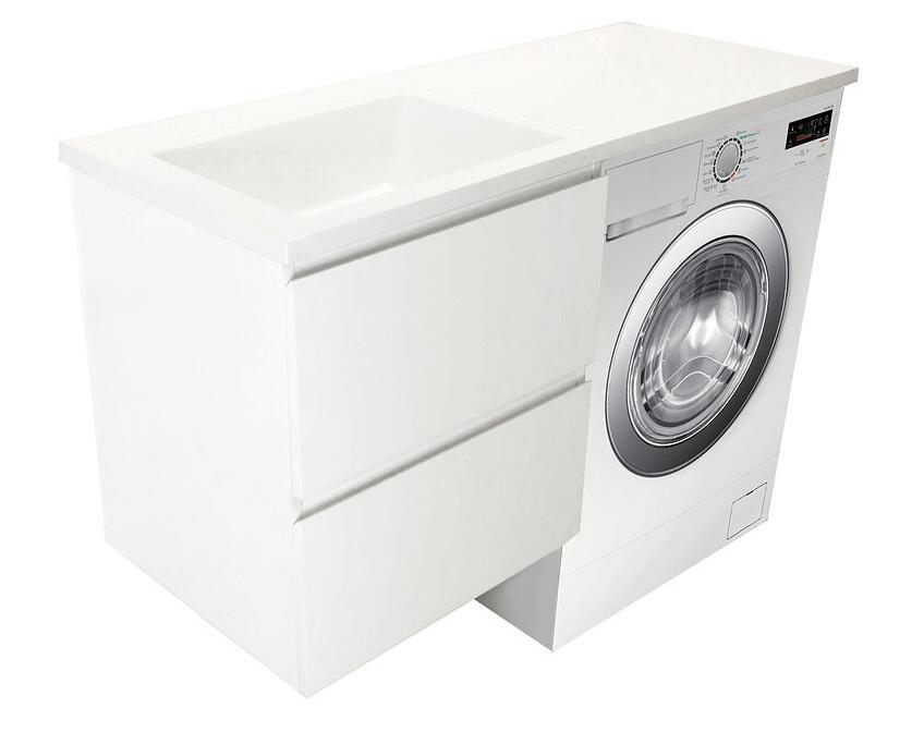 Фото Тумба подвесная с умывальником Даллас 140 2 ящика 