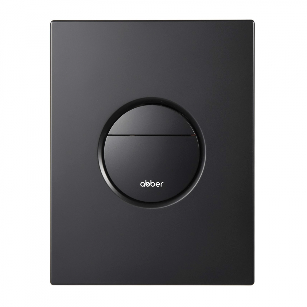 Кнопка смыва ABBER AC0126MB пневматическая, черная матовая