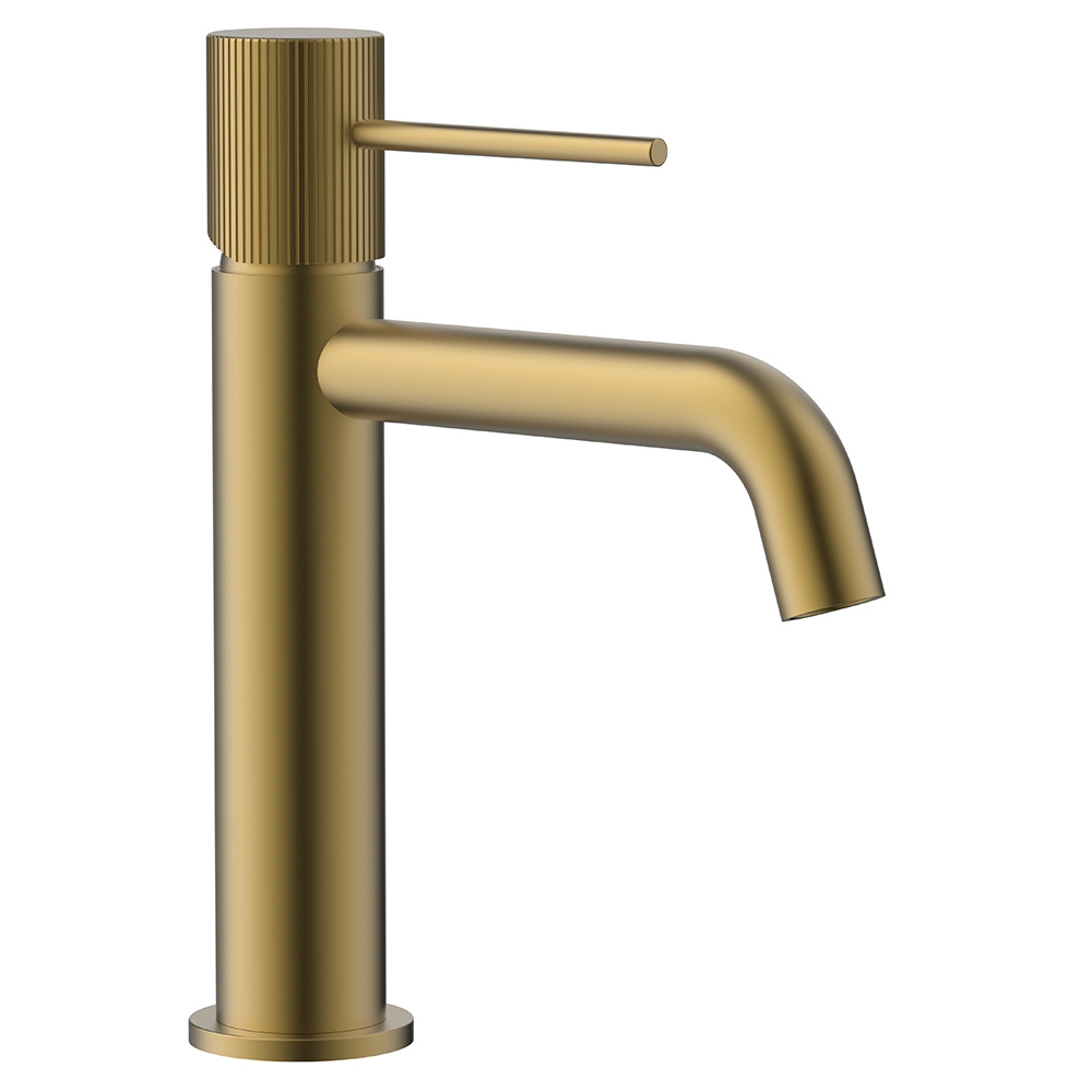 картинка Смеситель для раковины AVS Pulse брашированное золото