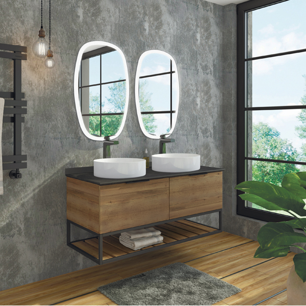 Фото Мебель для ванны Comforty Порто 120-2 (тумба с 2 раковинами) 