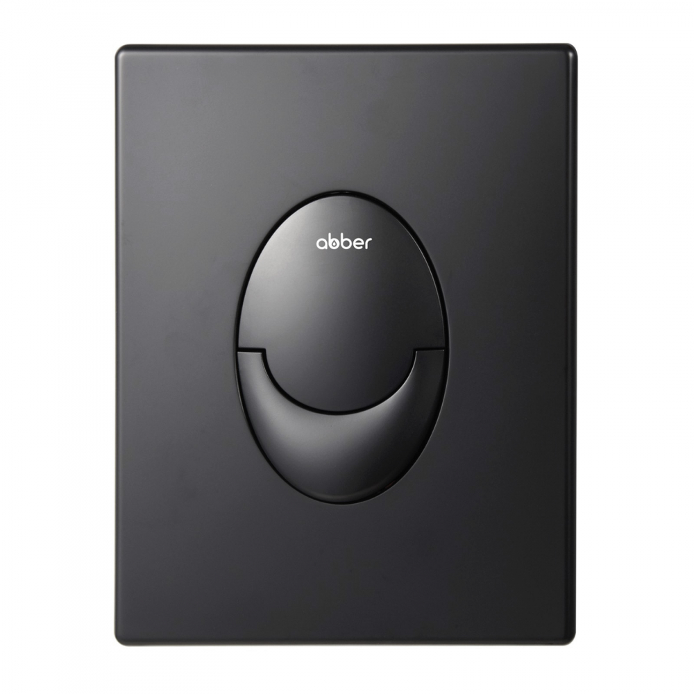 Кнопка смыва ABBER AC0125MB пневматическая, черная матовая